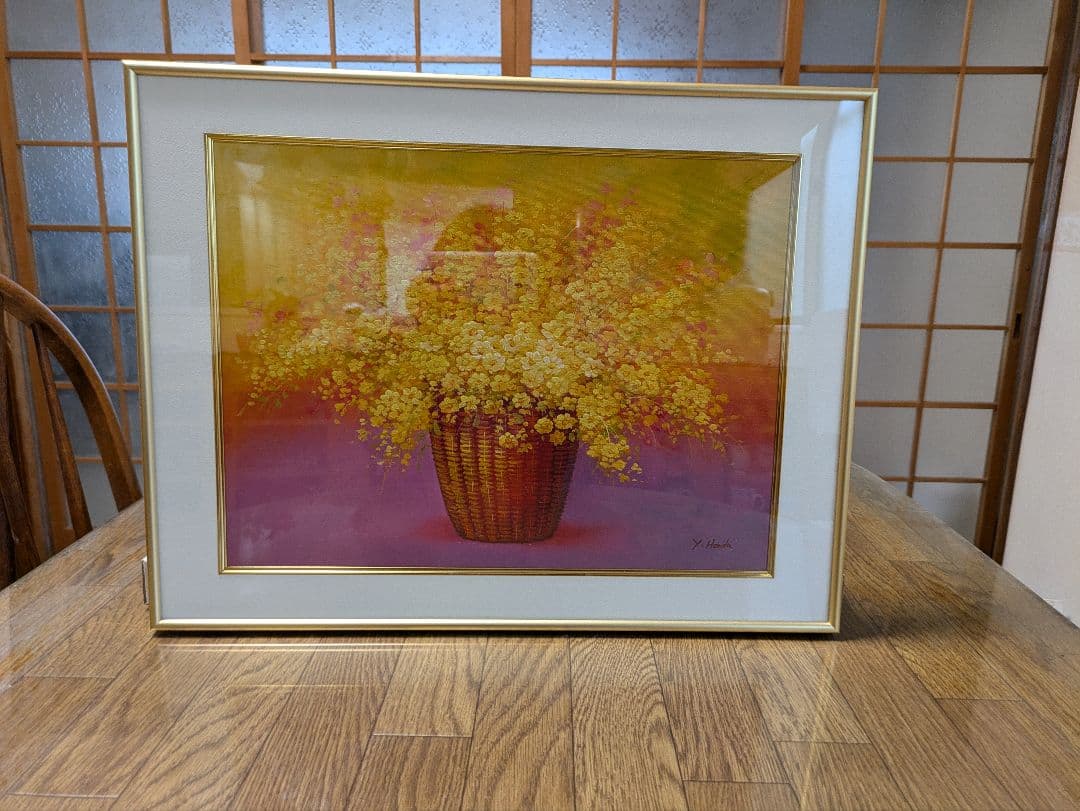 限定額装油絵　風水至福花