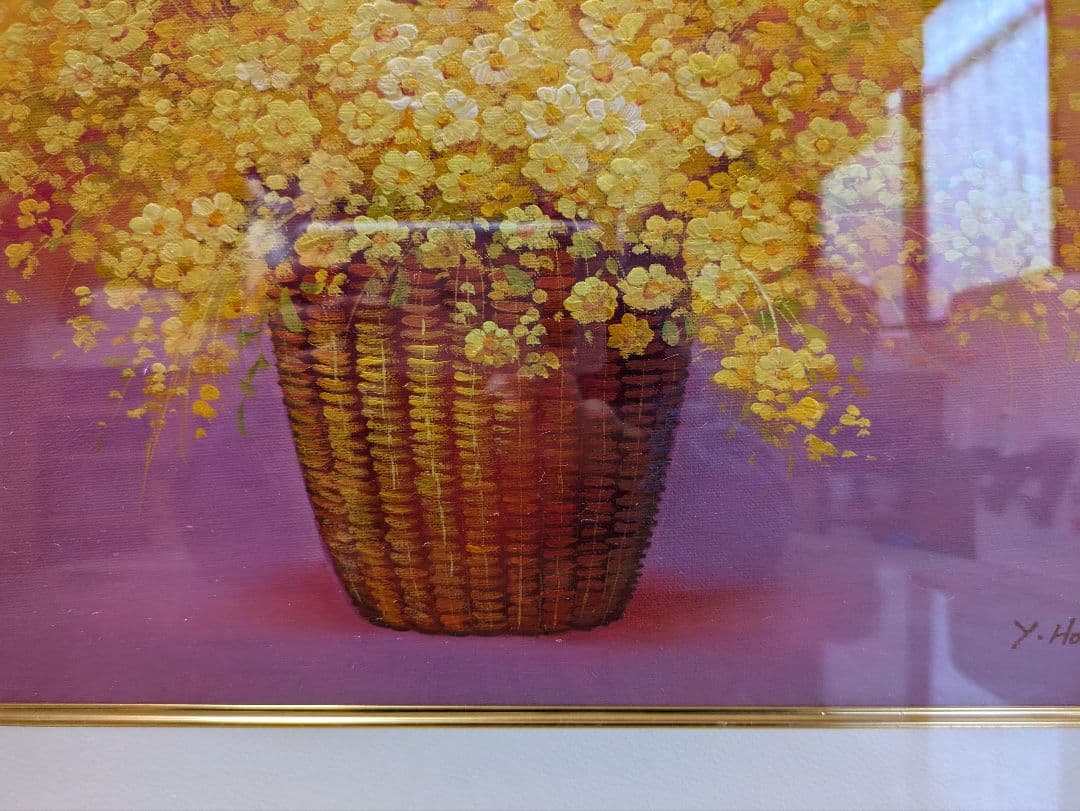 限定額装油絵　風水至福花