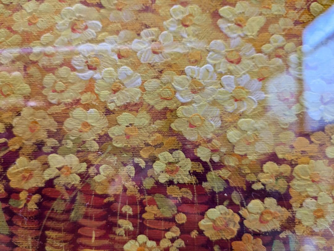 限定額装油絵　風水至福花