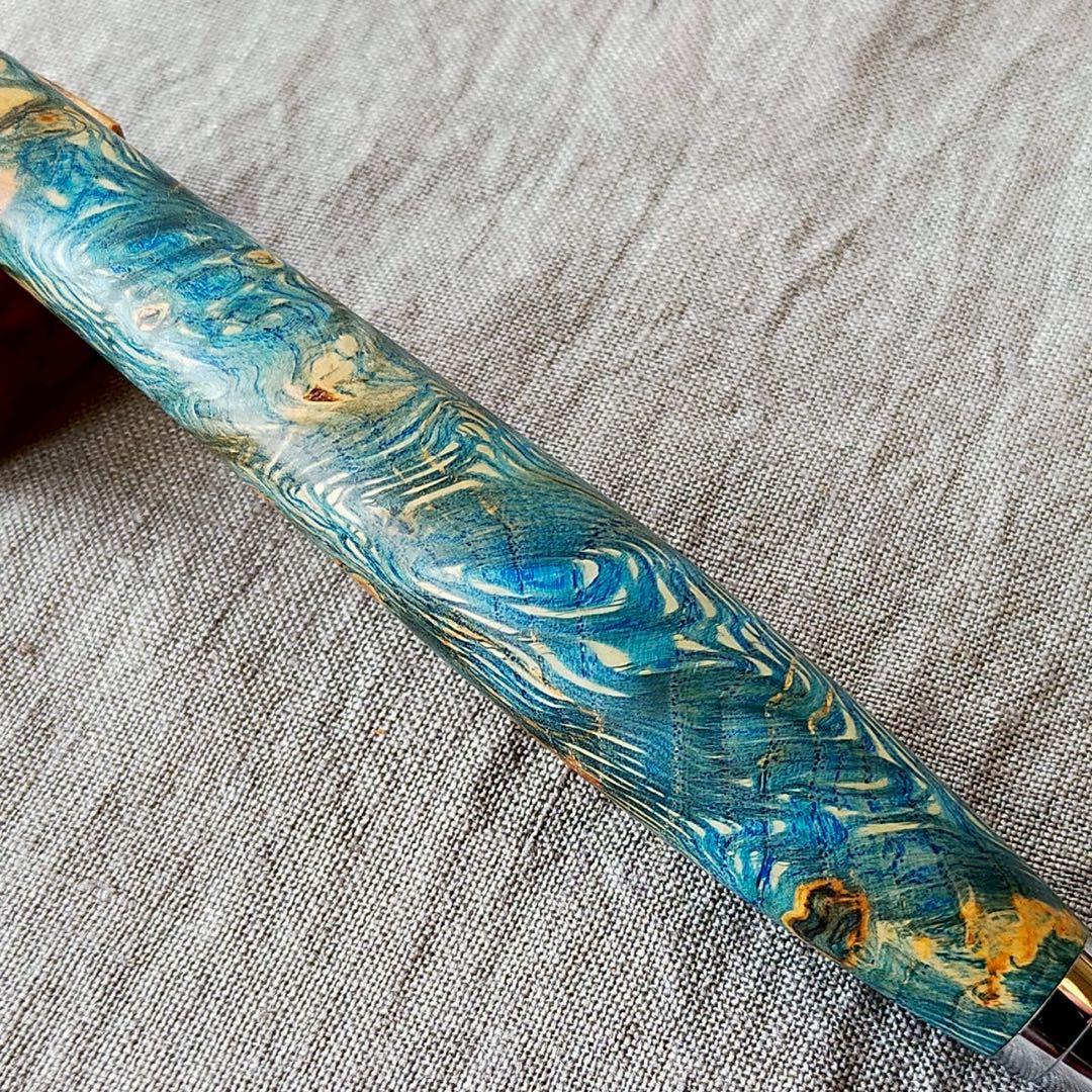 【水鳥】　ハンドメイド　木軸シャープぺン　スタビライズドウッド　0.5mm