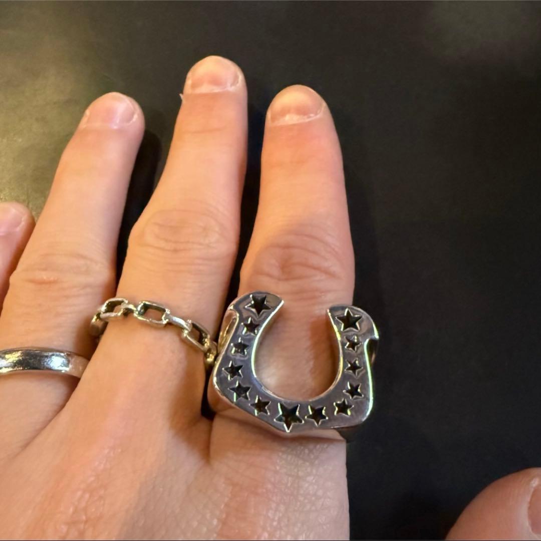 SILVER925 HORSESHOE DESIGN BIG RING/リング