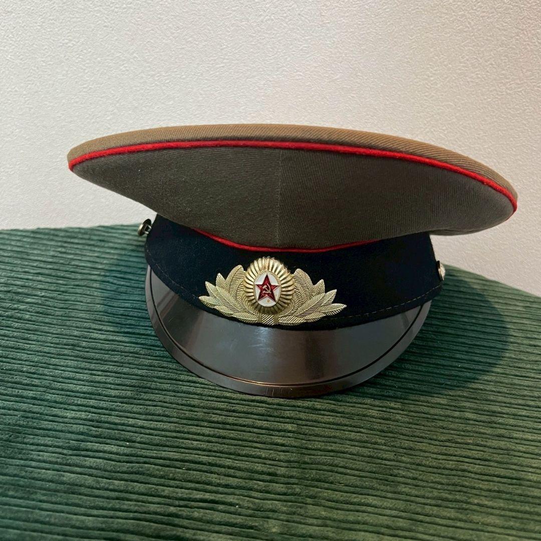 ソ連軍兵士 旧ソ連 ロシア 軍帽 帽子 当時物 ヴィンテージ ミリタリーハット
