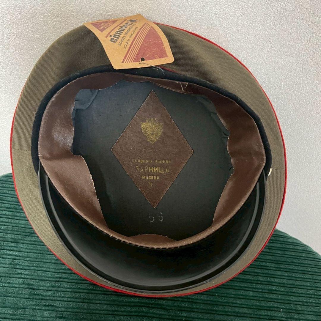 ソ連軍兵士 旧ソ連 ロシア 軍帽 帽子 当時物 ヴィンテージ ミリタリーハット