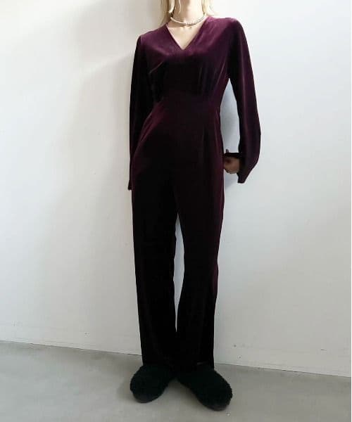 スーツ・フォーマル・ドレス Ameri vintage VELOUR ELEGANT ROMPERS