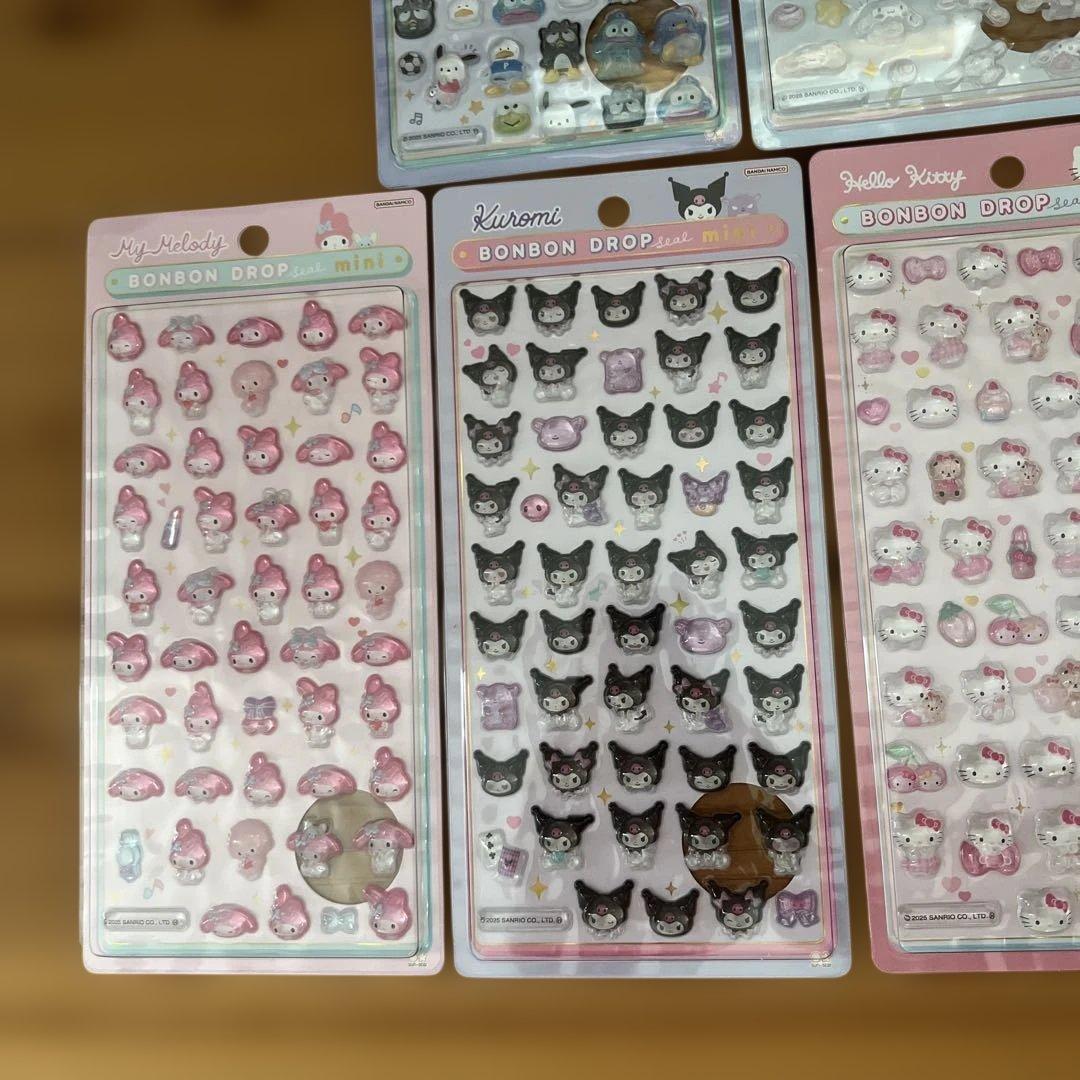 正規品　サンリオボンボンドロップシールミニ　7種