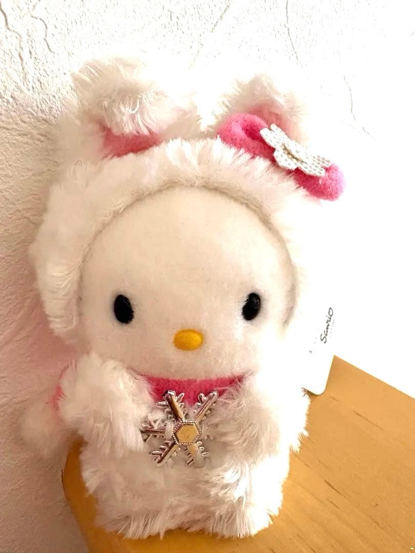 北海道限定 雪うさぎ キティ ぬいぐるみ マスコット タグ付き