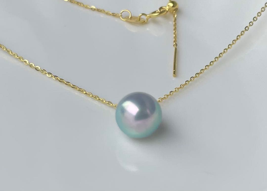 黒蝶真珠 K18ペンダントトップ モアサナイト 奇跡の一粒 南洋パールネックレス