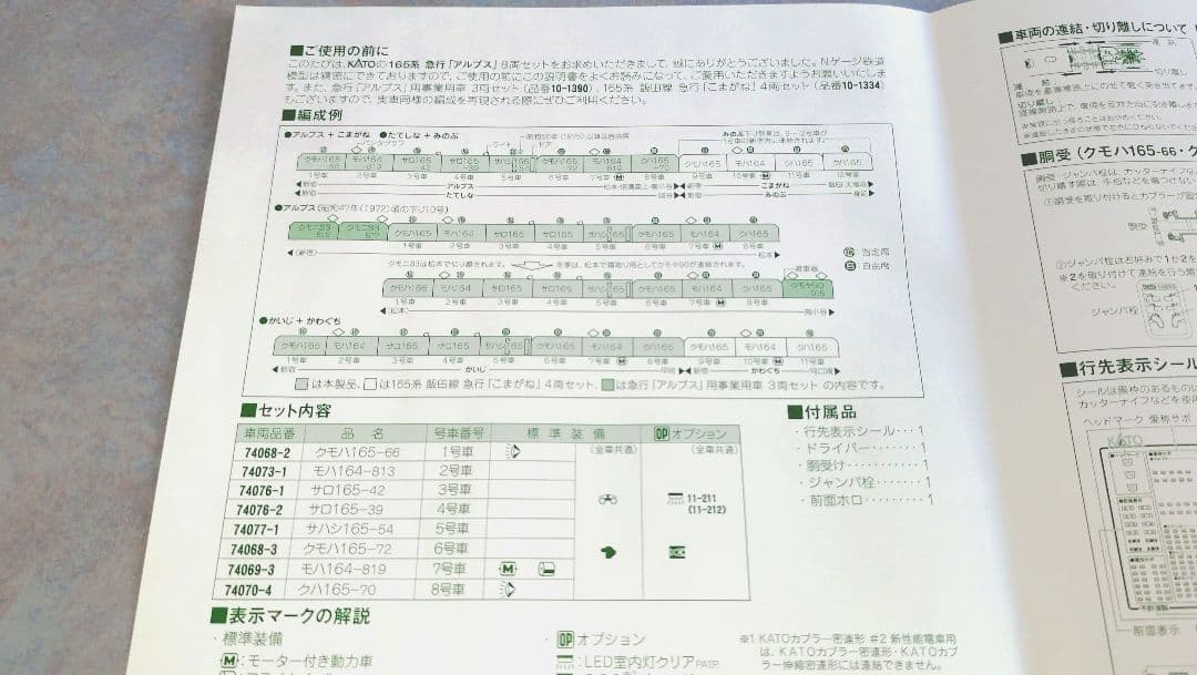 KATO 国鉄165系急行形電車 急行「アルプス」8両セット