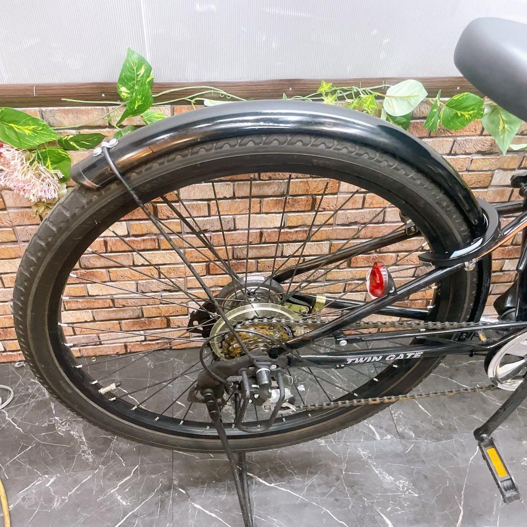 【51】子供用自転車 子供車 TWIN GATE ブラック 26インチ
