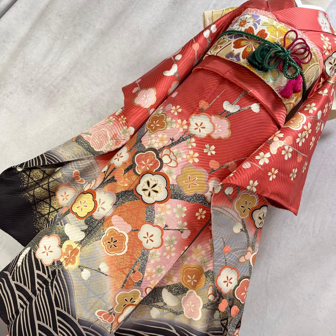 振袖フルセット　正絹　❤︎可愛い❤︎　155〜165　ピンク