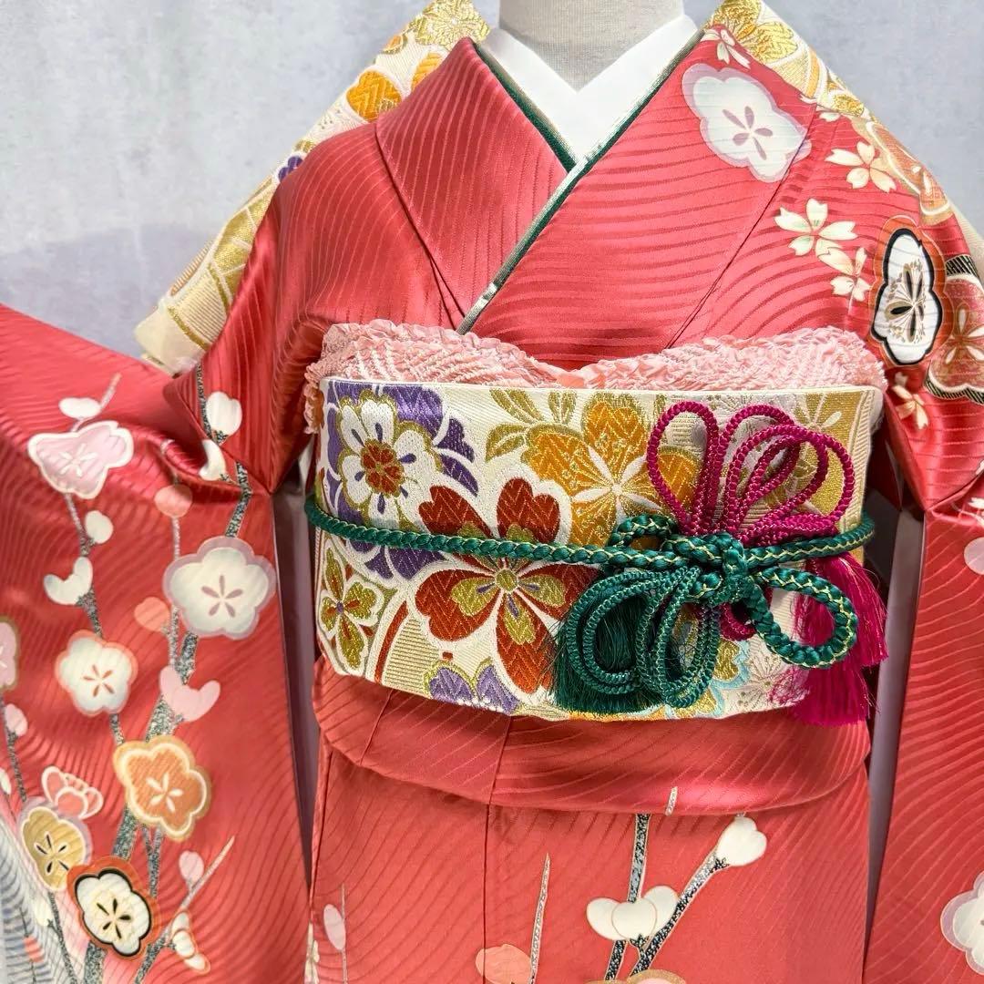 振袖フルセット　正絹　❤︎可愛い❤︎　155〜165　ピンク