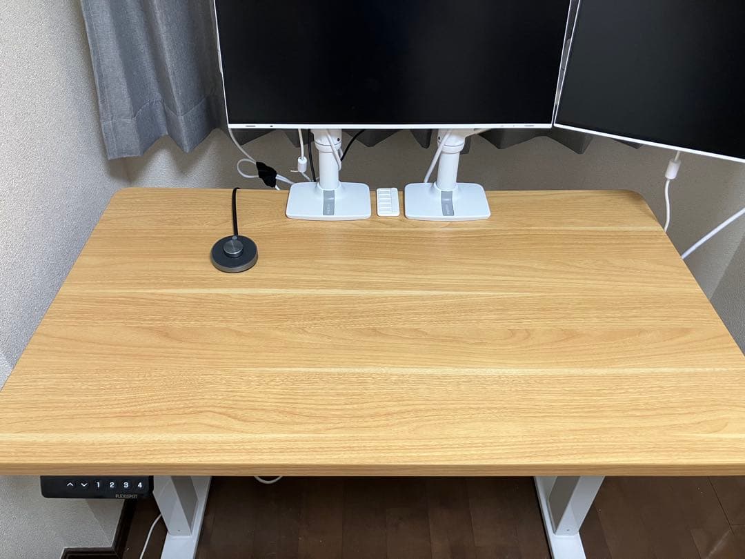 FLEXISPOT EF1 (足（白）＋天板（メイプル）, 100*60