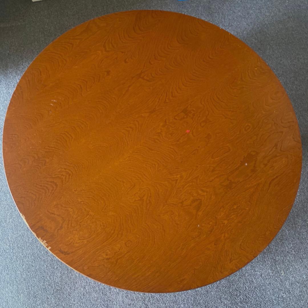 天然木　円形テーブル 約90cm ブラウン