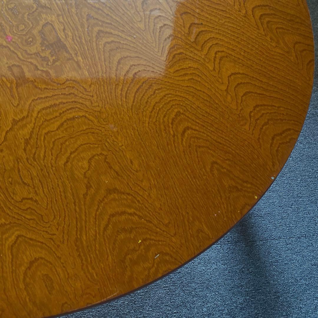 天然木　円形テーブル 約90cm ブラウン