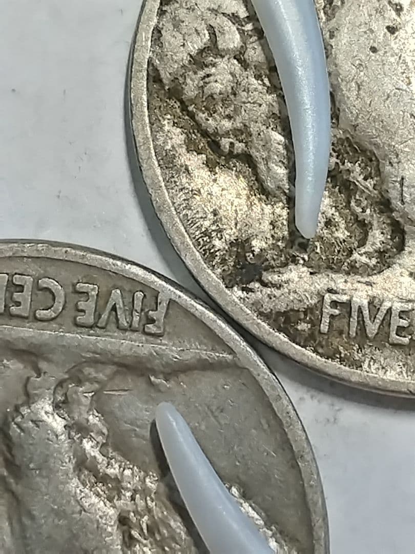 fv01 エラー硬貨 1913年-. インディアンヘッド 5セント 盛り土