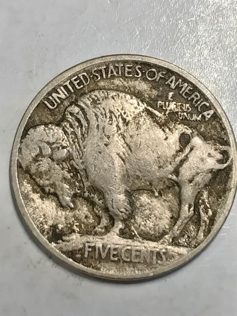 fv01 エラー硬貨 1913年-. インディアンヘッド 5セント 盛り土