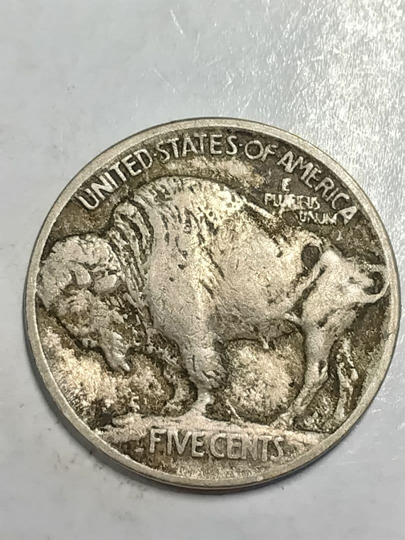 fv01 エラー硬貨 1913年-. インディアンヘッド 5セント 盛り土