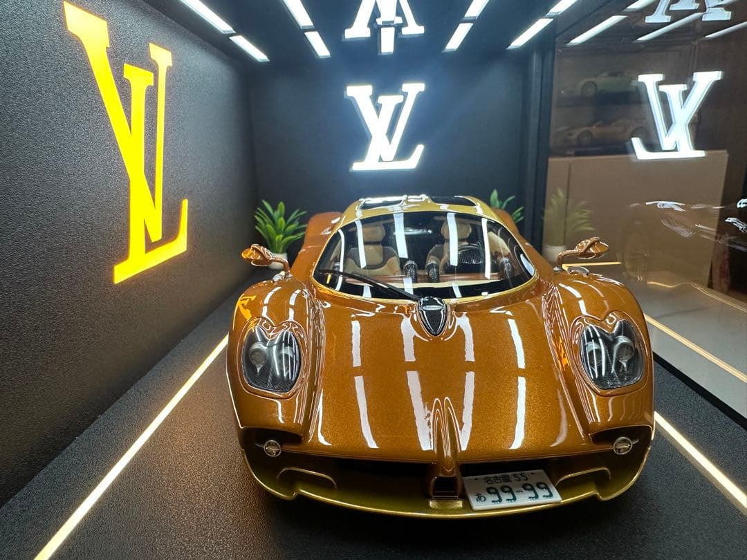 ミニカー用 ジオラマ 1/18 1/24 ショールーム 照明 コレクションBOX