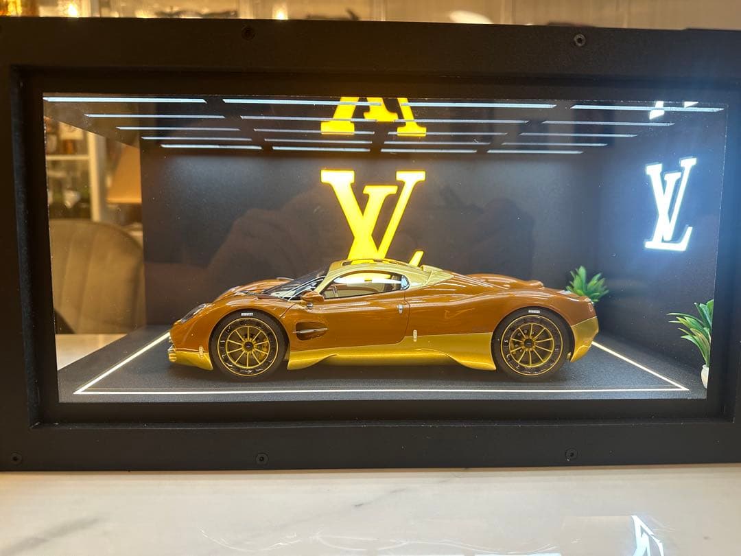 ミニカー用 ジオラマ 1/18 1/24 ショールーム 照明 コレクションBOX