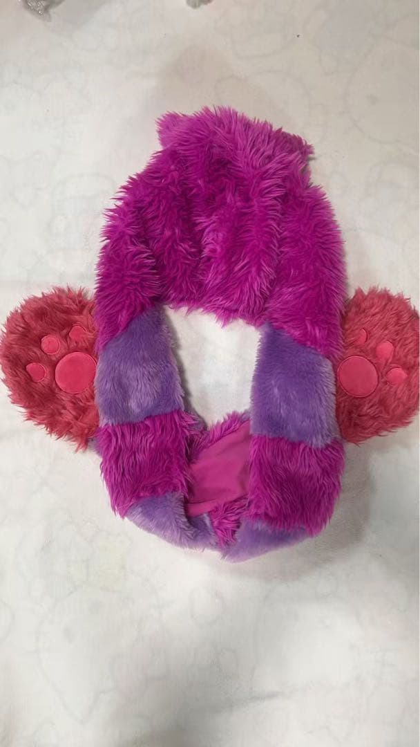 ディズニー　チャシャ猫　ファンキャップマフラー