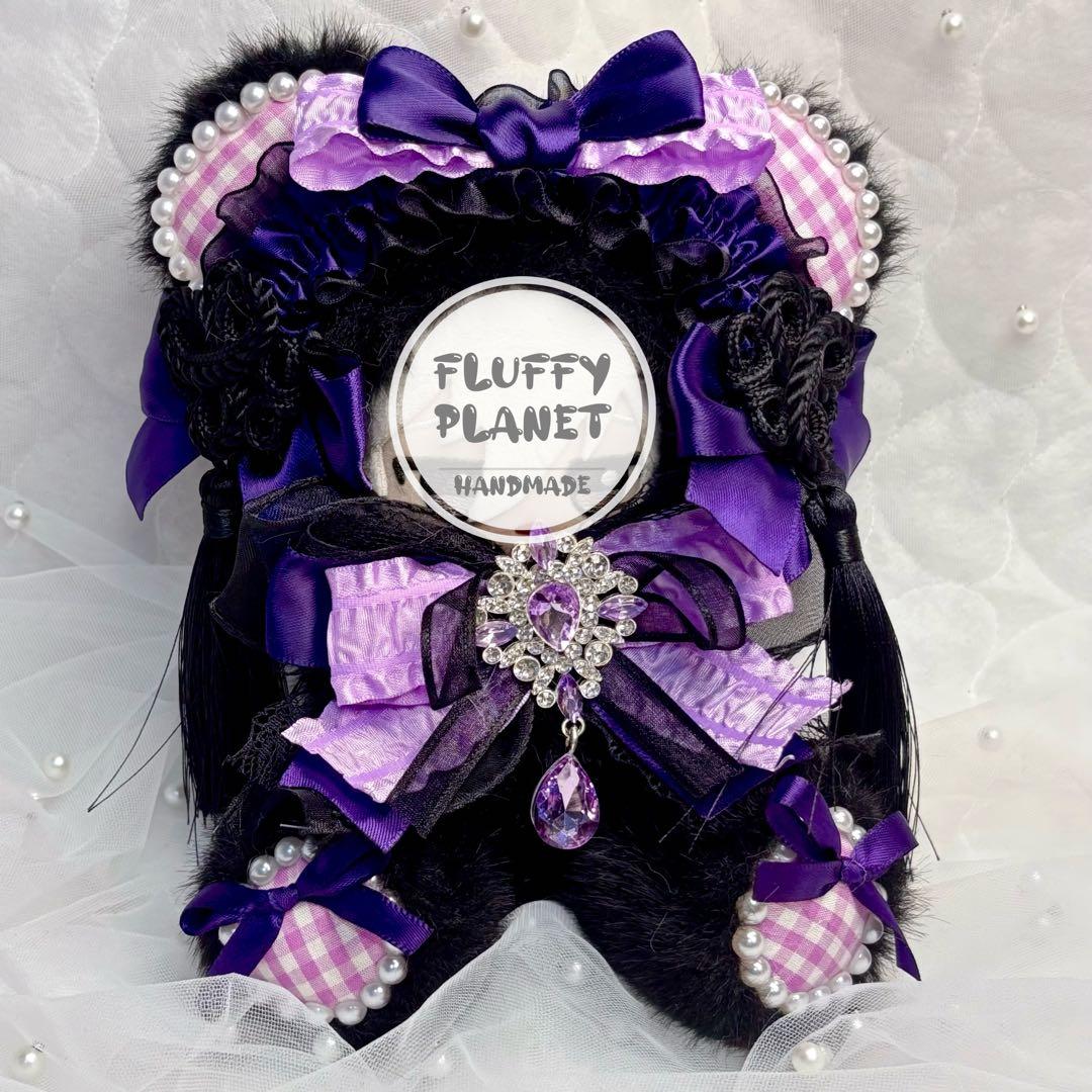 【M】10cm おすわり 中華風クマ しっぽ付き #47 & #45