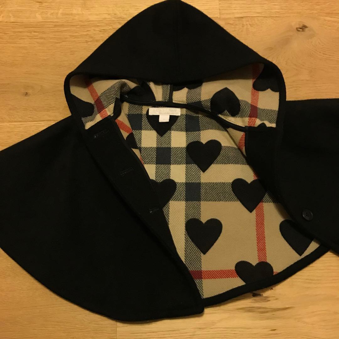 BURBERRY♡チェック ハート ポンチョ ケープ♡サイズS