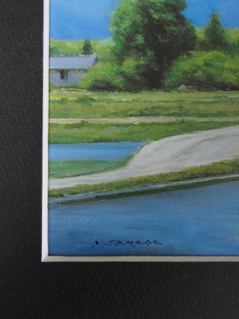 佐間田敏夫、【安曇野・有明山（長野県松川村）】、希少な額装用画集より