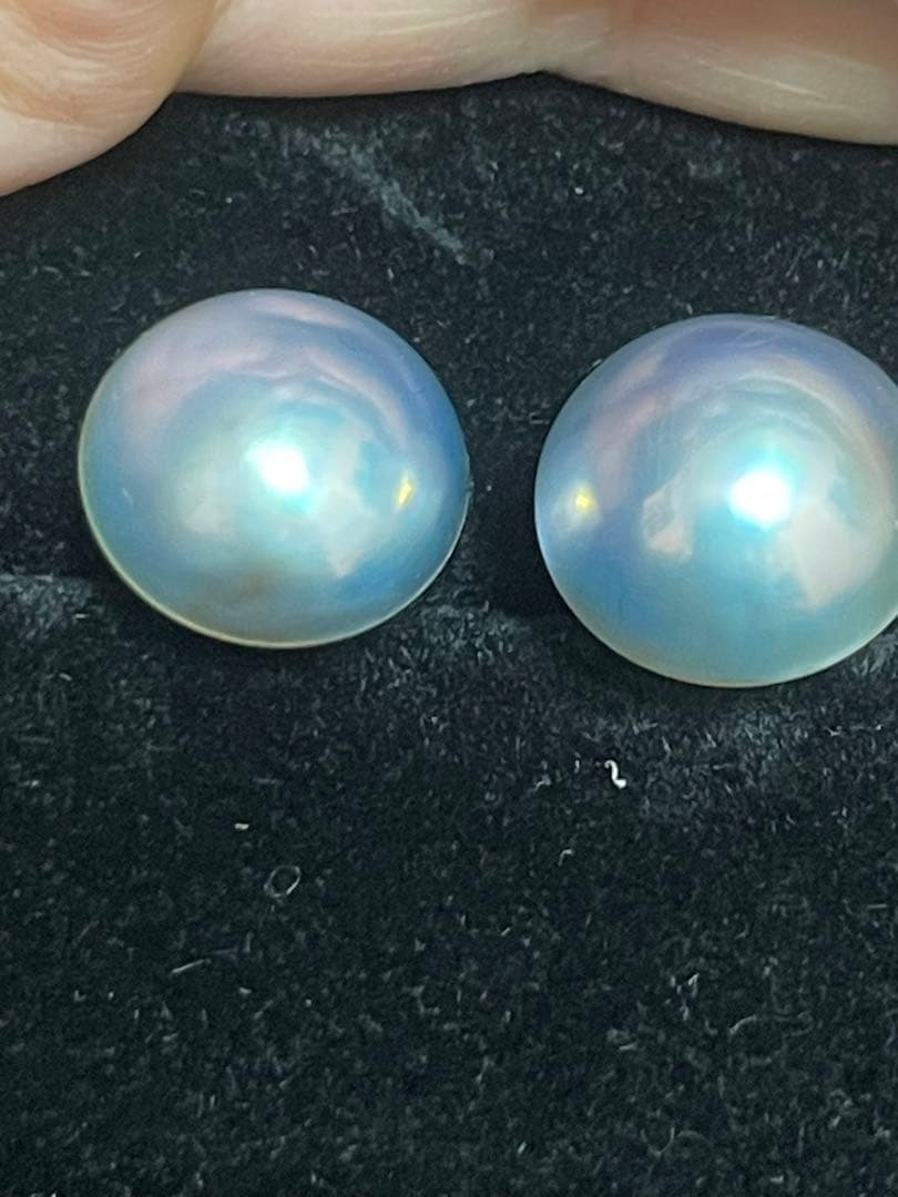 18k，天然マベパールピアス