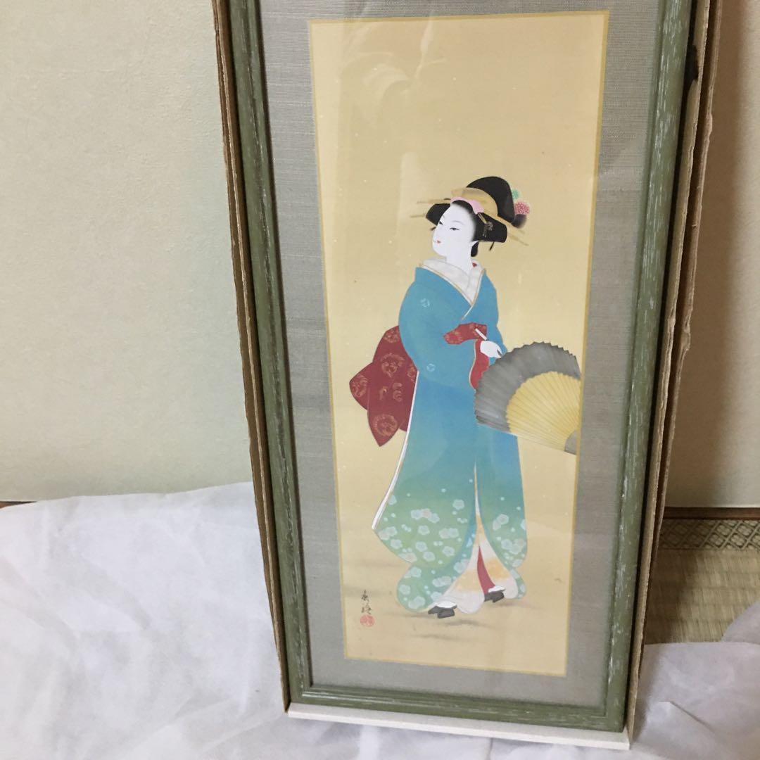 版画美人画小泉春玲作品　冬