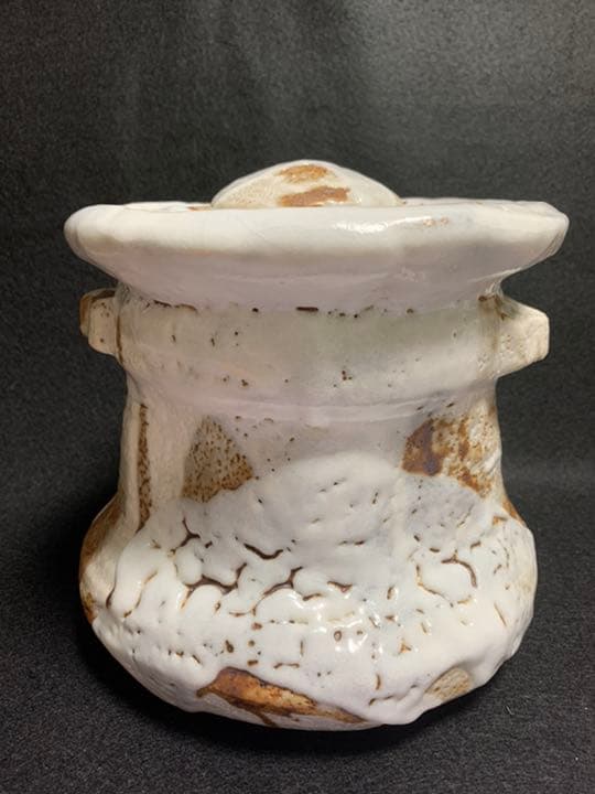 細江稔　志野水指　東山　万年窯