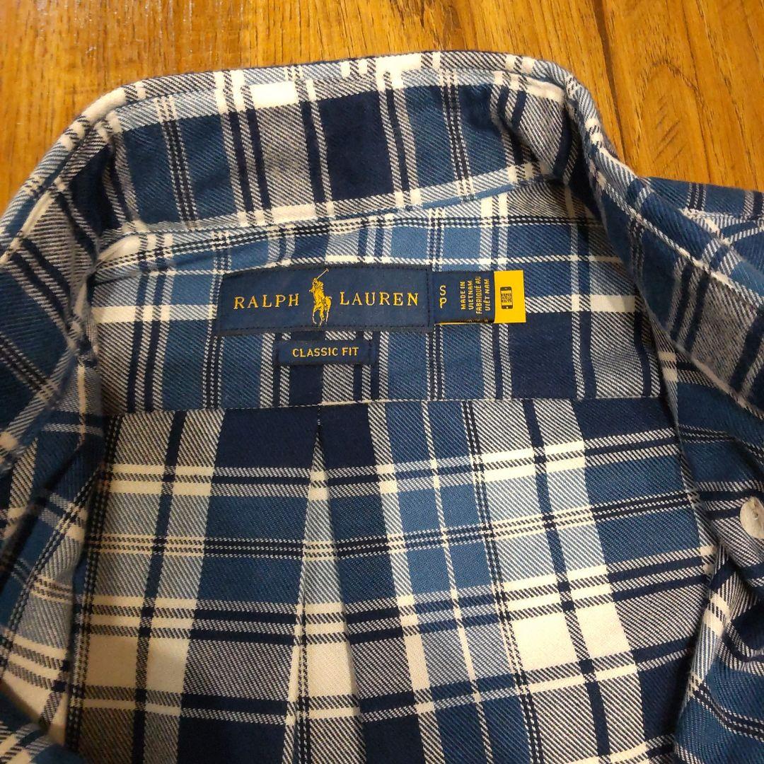 ラルフローレンメンズリネンチェックシャツ未使用
