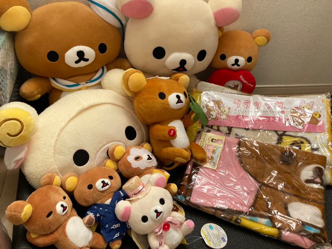 リラックマ ぬいぐるみ+ブランケット+バスマット
