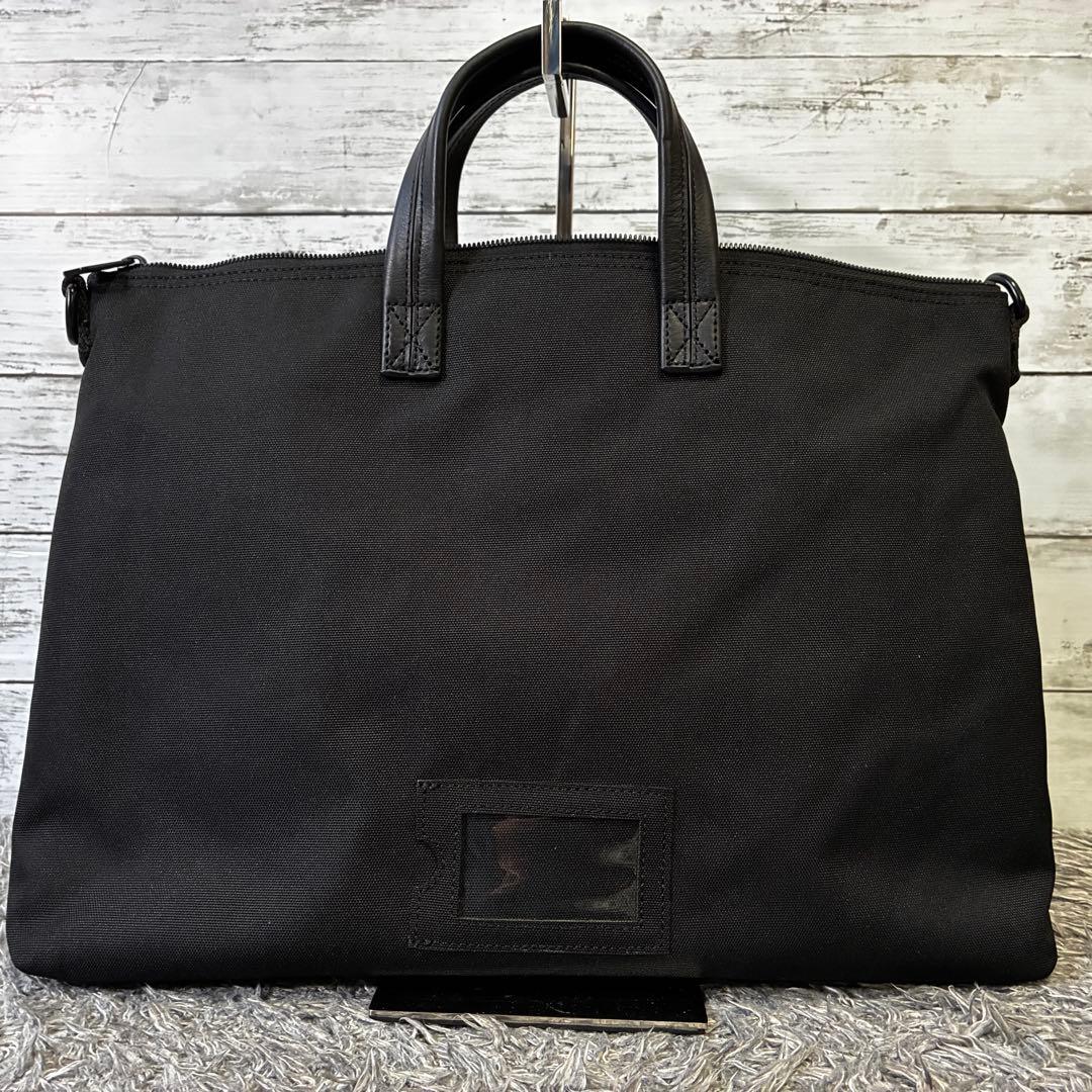 【極美品】DIESEL ディーゼル 2WAYブリーフケース 黒 PC可 レザー