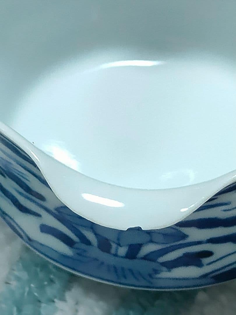 ●5388#0110　九谷焼アンティーク・レア茶道具茶器龍紋古染付セット0608