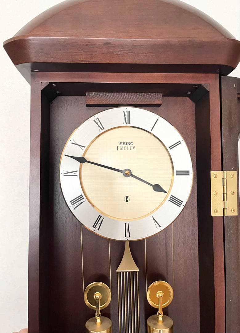 SEIKO セイコー エンブレム 振り子時計 掛時計 柱時計 HS303B