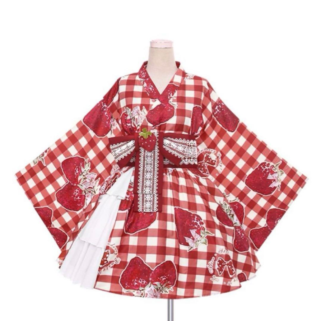 ToAlice いちご姫 浴衣5点セット 赤　Sサイズ