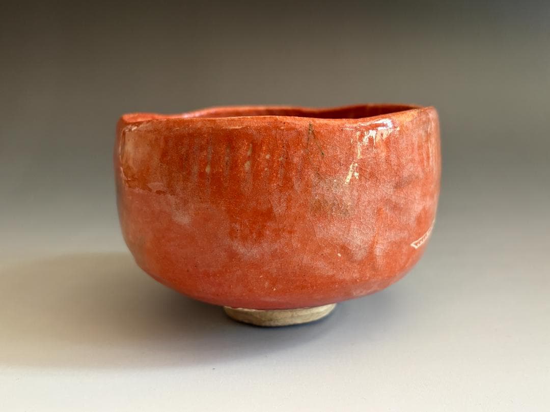 12代楽吉左衛門　弘入　赤楽　七五三絵　茶碗　茶道具