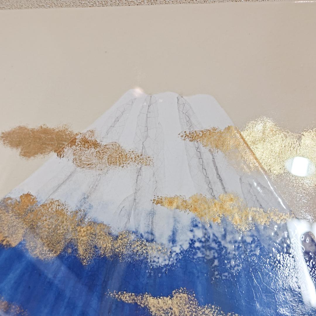 値下げ【新品】陶額　富士金雲　陶板　和風　インテリア