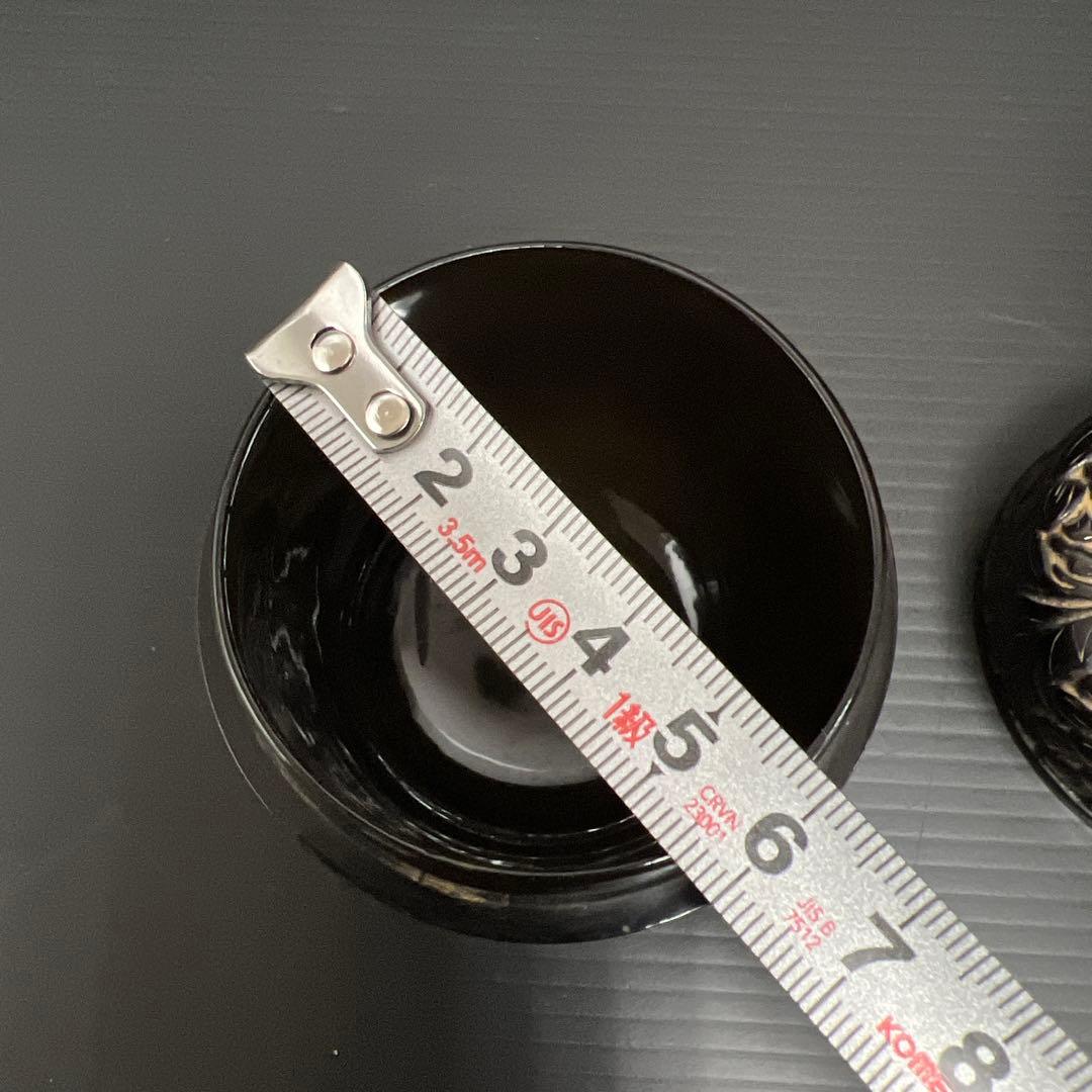 松谷作　椎黒菊唐草文棗　共箱　高さ約6.5㎝　東Y7-1121☆2F