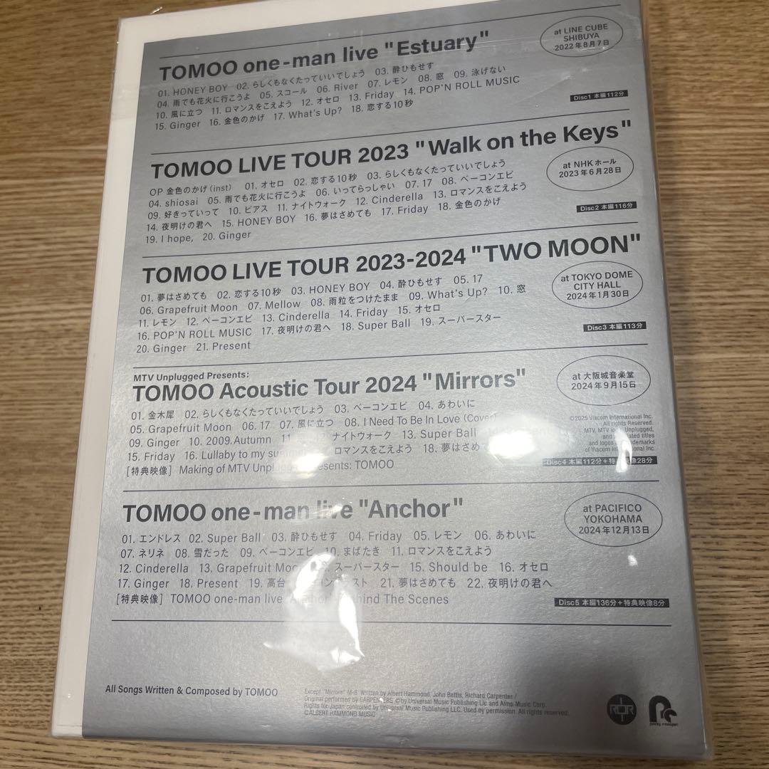 TOMOO/LIVE BOX 2022-2024〈数量限定生産・DVD5枚組〉