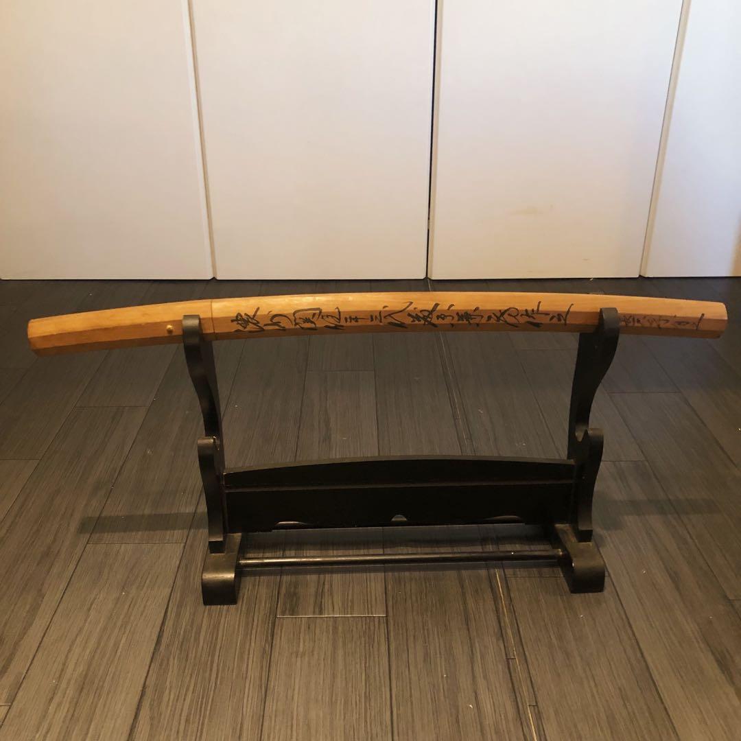 高級模造刀 白鞘 脇差　樋入り刀身　居合刀 濃州関住兼三代藤原兼房