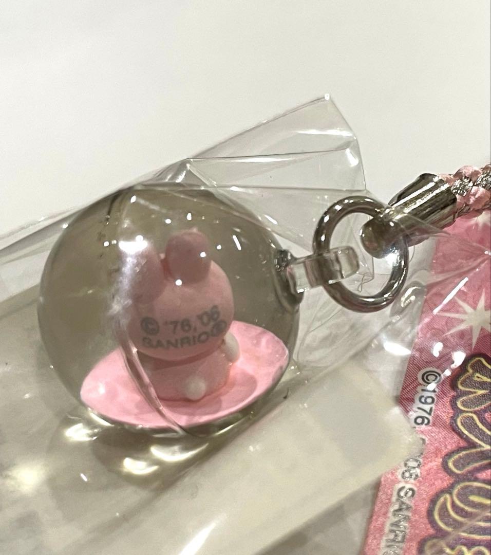 亀*様 ハローキティ 根付 ストラップ【希少】 十二支　卯　水入り丸玉根付け