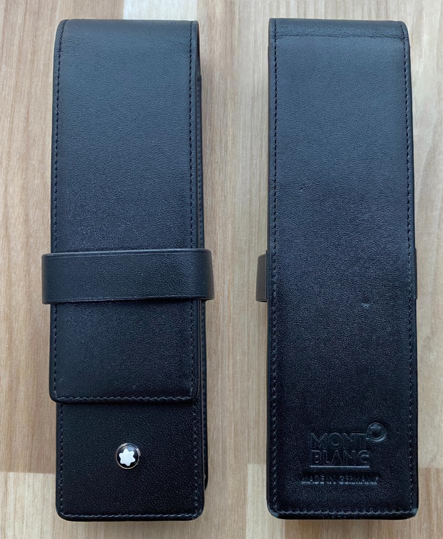 良品 モンブラン シエナ ペンポーチ ペンケース 2本用　レザー 本革 ブラック