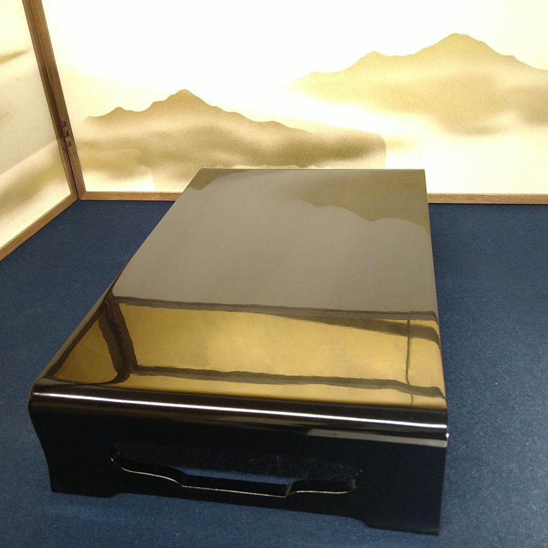 AG69 輪島塗 平卓 縁金 菱紋 花菱紋 木製黒漆 花台 香炉台 盆栽台