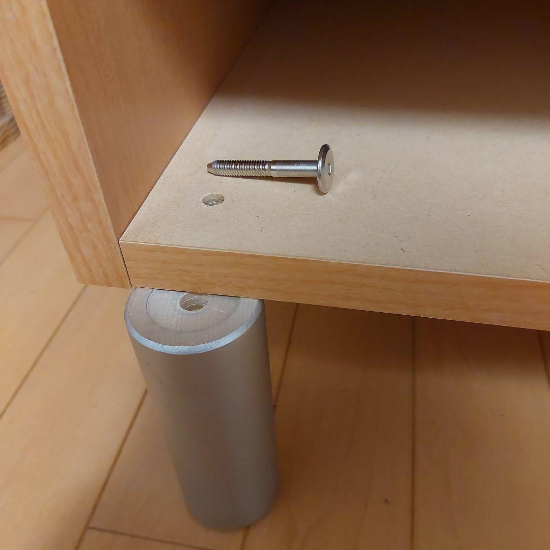 テレビ台　リビング収納棚　ナチュラル　ガラス扉付き