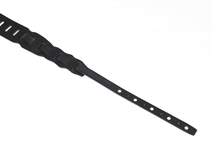 ヌメ革製　　ハンドメイド　　ギター・ベース用ストラップ　　イナズマ　　蓄光