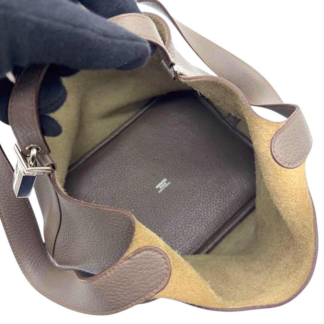 【美品】エルメス ピコタンロック MM トリヨン エタン ハンドバッグ