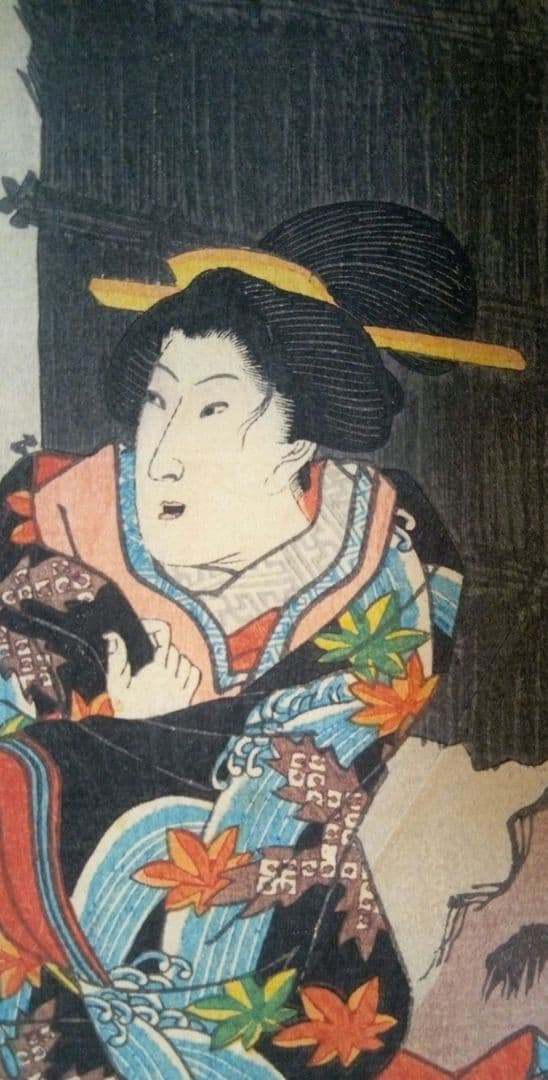 浮世絵、小倉擬百人一首六十九(能因法師) 初代歌川広重画