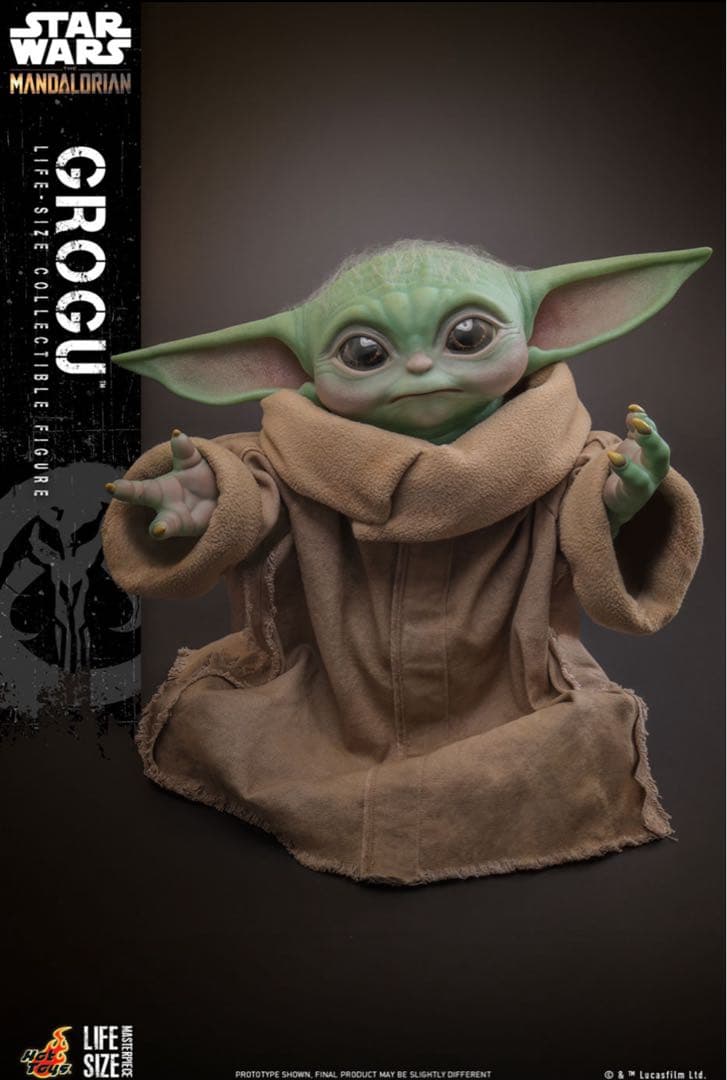 【美品】グローグー　キャリーバッグ付　ライフサイズ　マンダロリアン　ホットトイズ