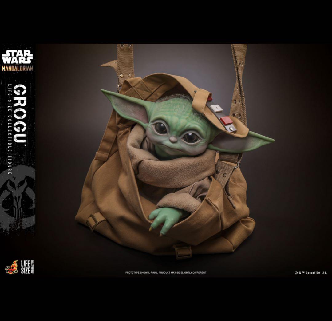 【美品】グローグー　キャリーバッグ付　ライフサイズ　マンダロリアン　ホットトイズ